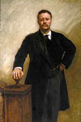 Art THEODORE ROOSEVELT Portrait By John Singer Sargent Print Giclee Canvas