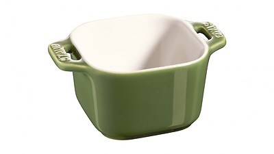 Staub Keramik 6er Set XS Mini Förmchen Ramekin Dessertschale quadratisch Basilik