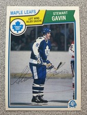 1983-84 O-Pee-Chee Stewart Gavin Auto #331 OPC Autograph Toronto Maple Leafs🏒🔥