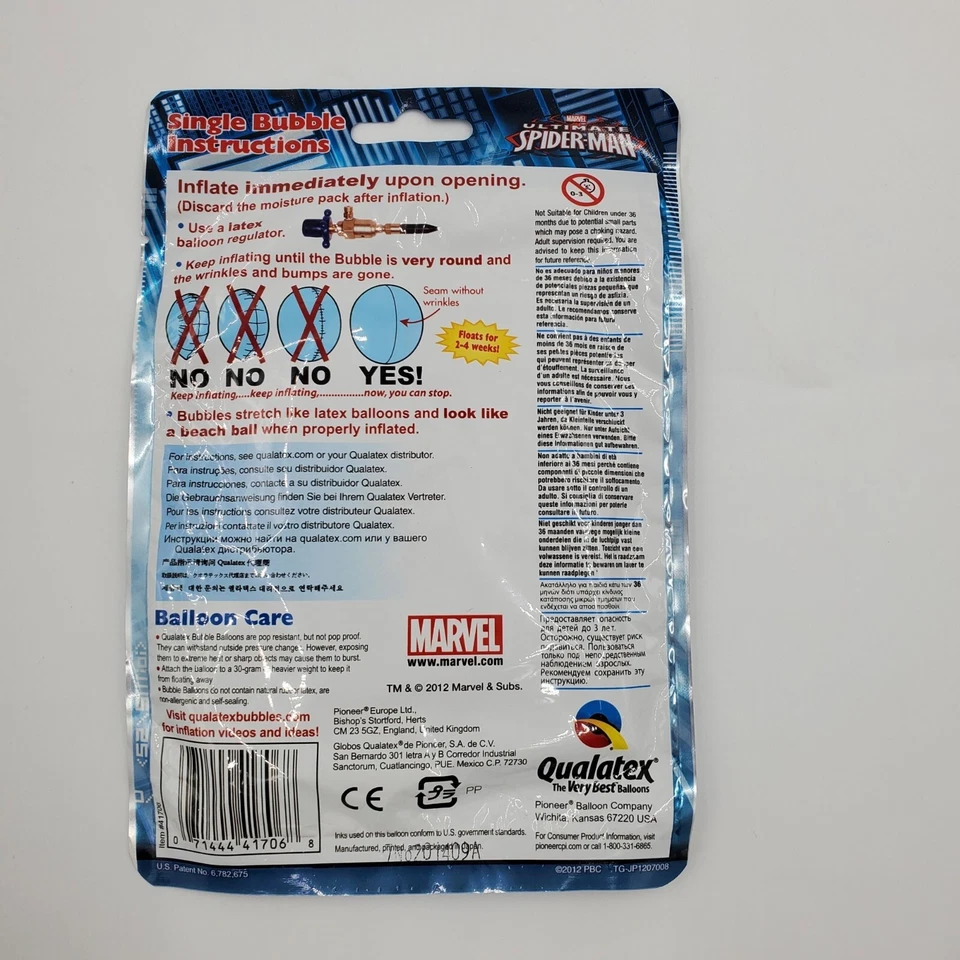 Globo Burbuja Qualatex Spiderman Doble Cara Redondo 22" Larga Duración Foto 3 de 4