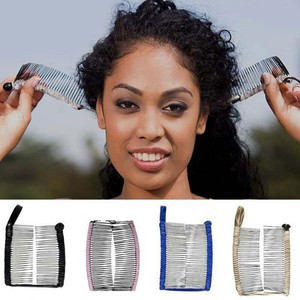 Curly Kinky Hair Practical Stretch Banana Hair Clip Double Comb