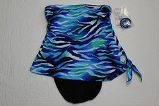 NEW WOMENS TROPICAL ESCAPE ANIMAL PRINT ONE PIECE SWIMSUIT SZ 8 10 14 NWT 79