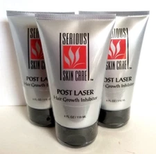 3 pk Serious Skin Care POST Laser Hair Growth Inhibitor 4 fl oz each SEALED