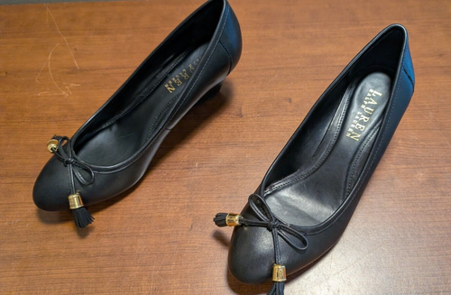 Lauren Ralph Lauren Bess Wedge Heel Shoes Women’s Black Tassel Shoe Size 7B - Picture 15 of 21
