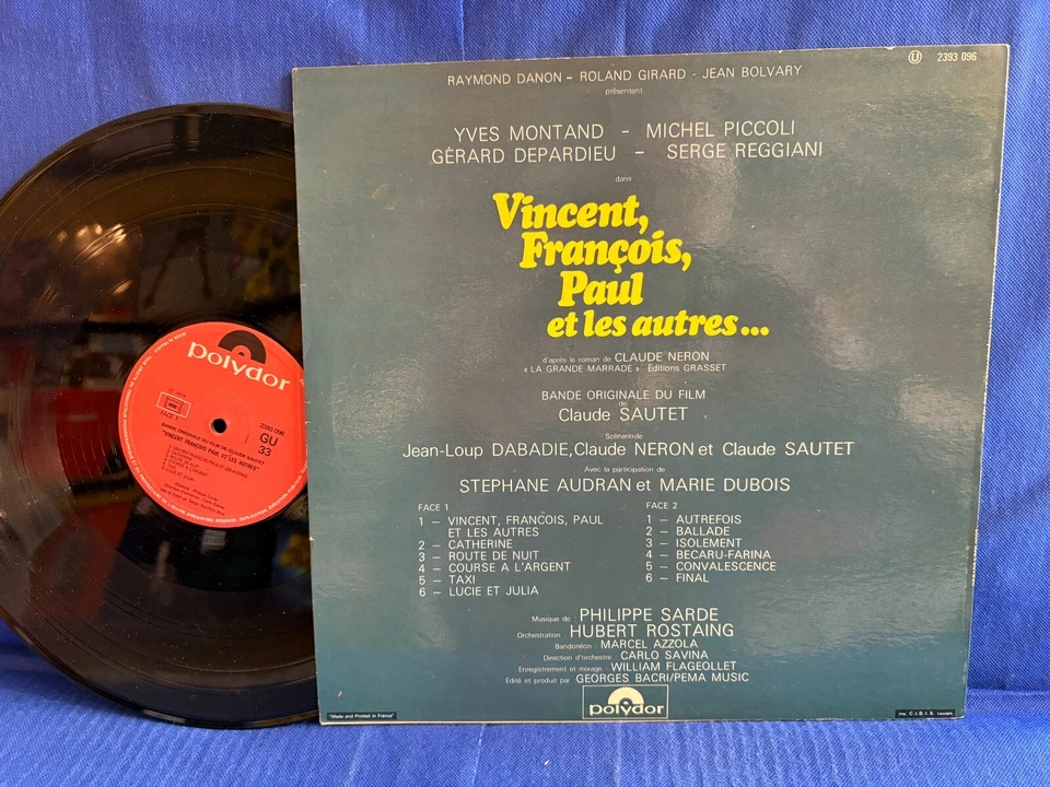 PHILIPPE SARDE VINCENT FRANCOIS POLYDOR 2393096. ORIGINAL FRANCE LP NEAR MINT - Photo 2/3
