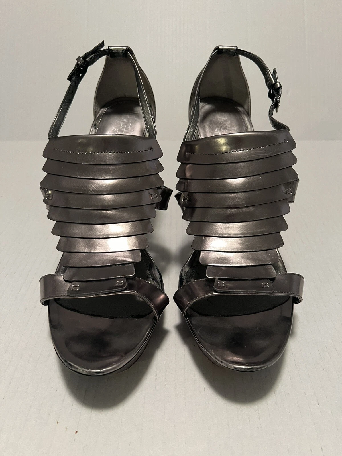 NIKE Cole Haan Maria Sharapova Gwaltney sandalo plateau argento 10B