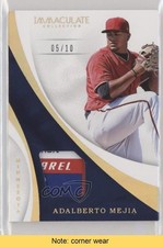 2017 Panini Immaculate Swatches Laundry Tag 5/10 Adalberto Mejia Patch READ z1b
