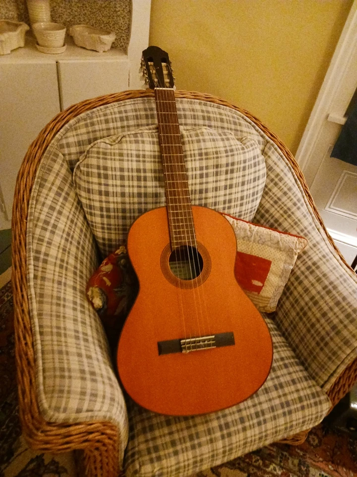 Guitarra acústica clásica Yamaha Eterna EC-18 con estuche rígido Foto 3 de 4