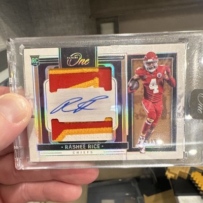 Panini One 1/5 2023 Rashee Rice Chiefs #42 Rookie Dual Patch Auto Autographs