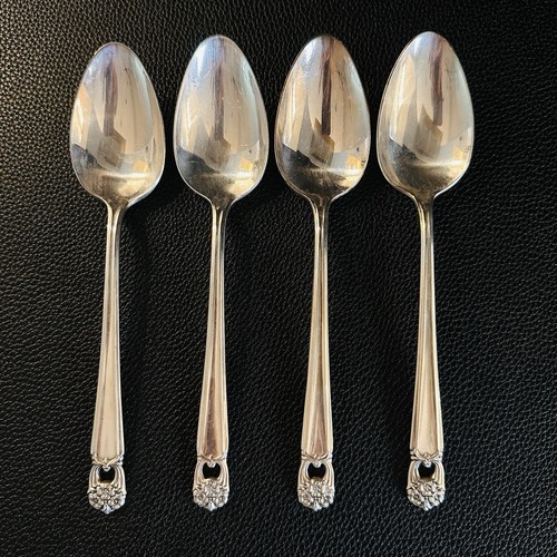 4 Rogers Eternally Yours Silverplate Flatware Soup Spoons Silver 1847 set of 4 - Picture 1 of 2