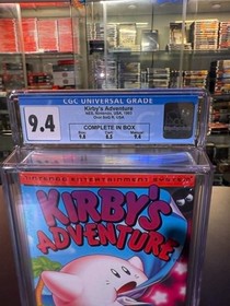 NES Kirby's Adventure CIB NOT SEALED graded CGC 9.4 With 9.8 Box