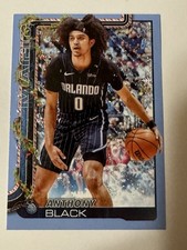 2025-26 Topps Holiday Anthony Black Light Blue and White Glitter #H70 Magic