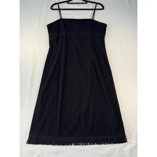 Vintage Rampage 90s Y2K Black Faux Suede Fringe Dress (Best Fit Women's S)