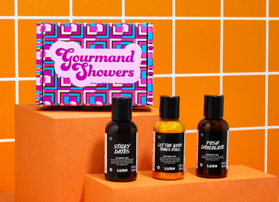 LUSH Gourmand Showers Gift Set - Let the Good Times Roll, Posh Chocolate, Sticky
