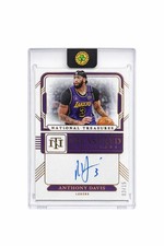 2024-25 National Treasures Anthony Davis Treasured Signatures Auto 3/15 Jersey #
