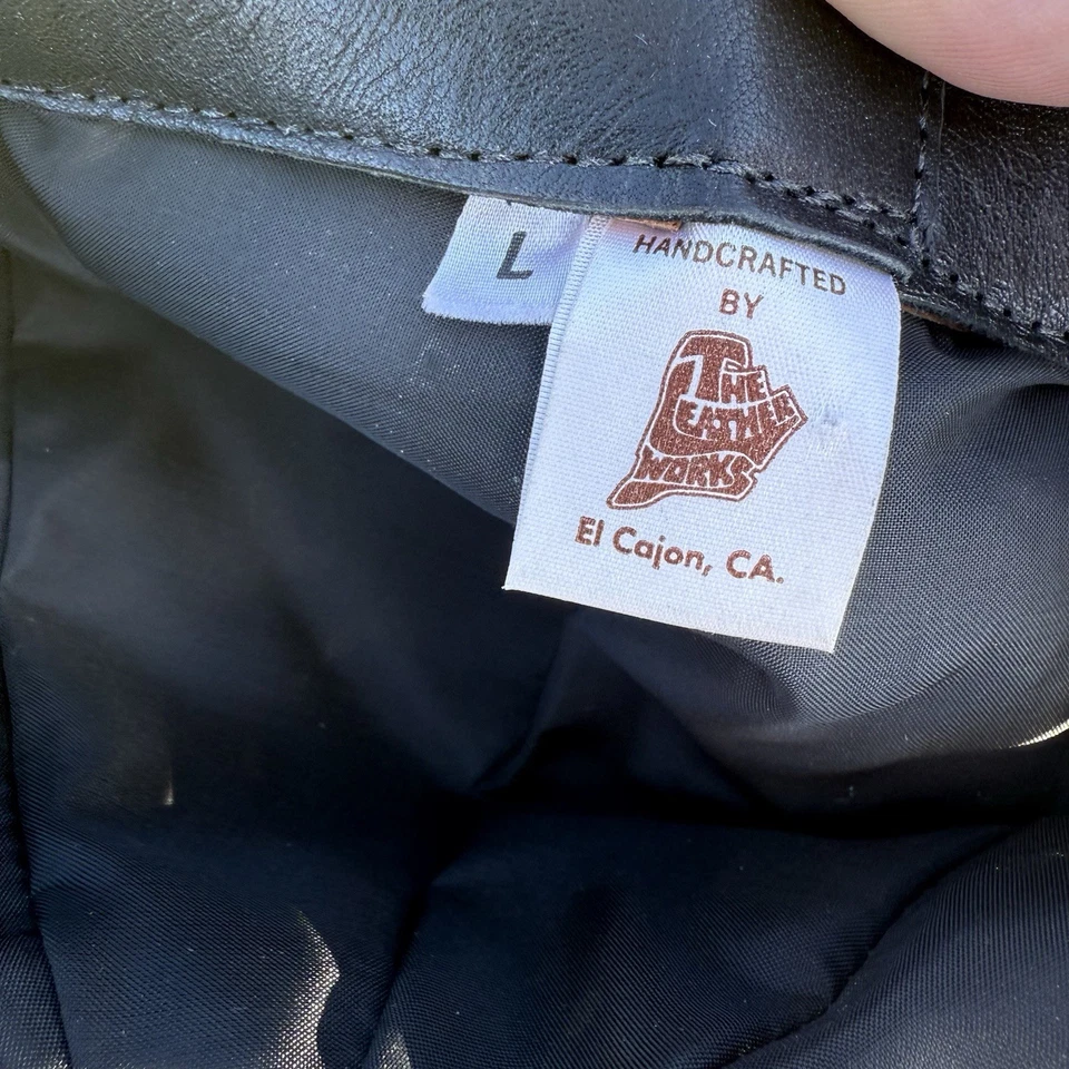 Vintage Porsche Leather Driver Cap Hat The Leather Works El Cajon CA Size L USA - Image 4 of 4