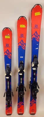 Used $550 Salomon QST Max JR Skis & Salomon 7 Bindings SizeS 110 120 130CM
