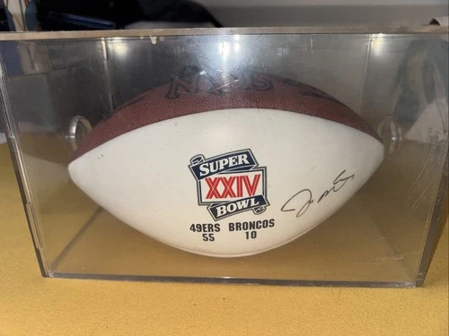 Joe Montana Signed Football /UDA/ Superbowl XXI V