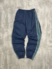 Vintage 2000s YOUTH Nike Embroidered Swoosh Two Tone Nylon Track Pants Sz Large