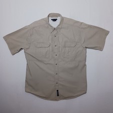 5.11 Tactical Mens The Original Short Sleeve Shirt Large Beige Canvas 71152