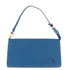 Louis Vuitton Epi Pochette Accessoires Handbag Toledo Blue M52955 Authentic
