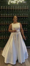 Essence of Australia A-Line Wedding Dress - Size 14 with Pockets 