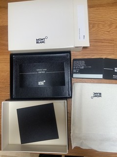 Mont Blanc Empty Black wallet Storage Box With Dustbag And Booklet