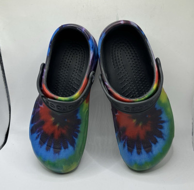 Crocks Classic Clog Tie-Dye Multicolor Unisex Shoes Comfortable Slip-On M5 W7