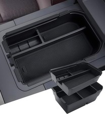 Toyota Land Cruiser Prado 2024-2027 Double Layer Center Console Organizer Black Toyota Land Cruiser Prado 2024-2027 Double Layer Center Console Organizer Black