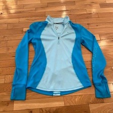 Nike Dri Fit Running Athletic Pullover Jacket Women's Blue Light Blue Small