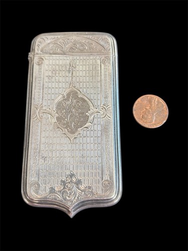 Sterling Silber Edwardianische gravierte Zigarettenkarte Klappetui 32,7 g 925 - Bild 9 von 12