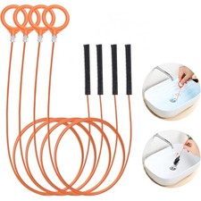32 Inch Snake Hair Drain Clog Remover, Anti-Break Metal with Nylon Coating