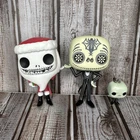 Funko Pop Disney #69 Day of the Dead & #72 Santa Jack Skellington + Keychain Lot