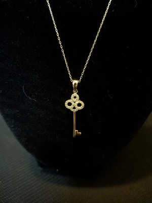 Bella Luce  Skeleton Key Pendant with Chain Rhodium Over Sterling Silver JTV