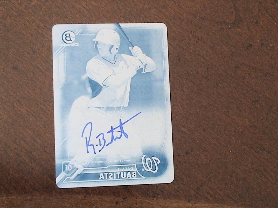 2016 Bowman Rafael Bautista Auto 1/1 Washington Nationals 