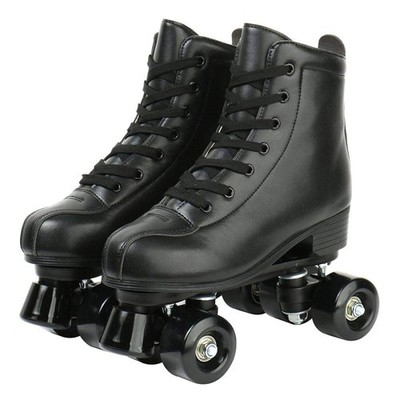 Roller Skates, Double Row Skates, Adjustable Leather High-top, Perfect Indoor.