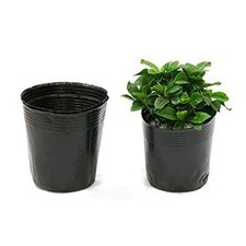 100x / Set Rond Nutritionnelle Plastique Noir Nurserie Pots Semis de Plantes