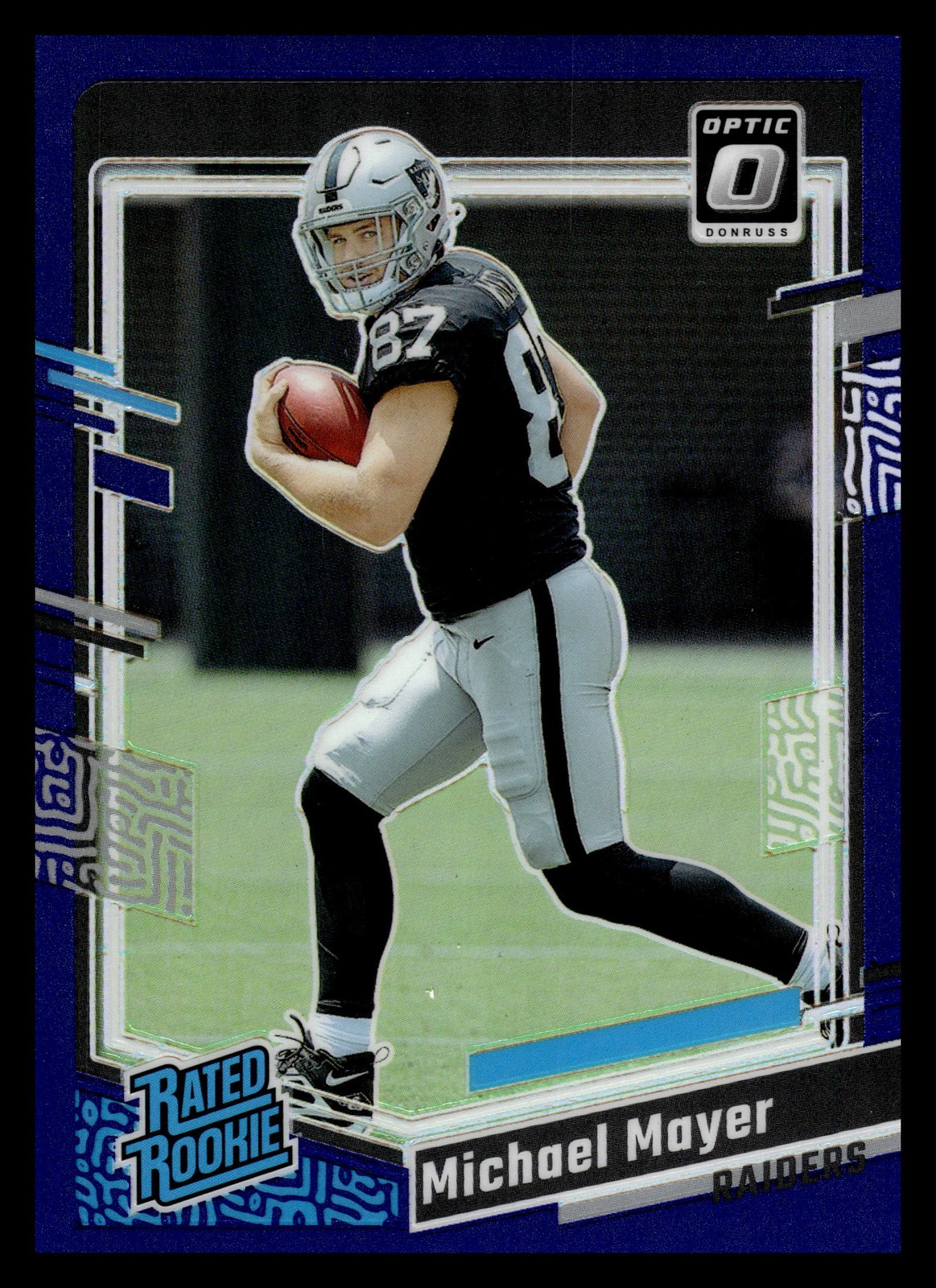 2023 Donruss Optic Rated Rookie Purple /50 #260 Michael Mayer Las Vegas Raiders