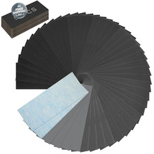 50 Pcs Sandpaper Sheets, 13 Grits 120–5000 Wet Dry Assortment for Wood & Metal 0.18 per gallon