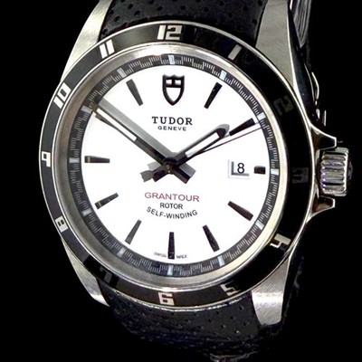 Authentic estate stainless-steel Tudor Grantour wristwatch