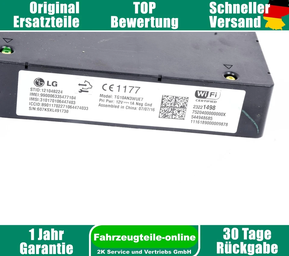 Centralina Hotspot Wifi Bluetooth Opel Astra K B16 23221498 - Immagine 4 di 4