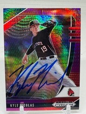 2020 Panini Prizm Draft Picks - Kyle Nicolas #PDP61 Red Mojo Prizm (RC) SIGNED