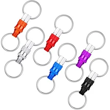  6 Pack Quick Release Keychain Detachable Key Ring Pull Apart Coupler 