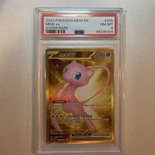 2023 Pokemon 151 English Mew Ex Hyper Rare 3205 NM-Mint PSA 8