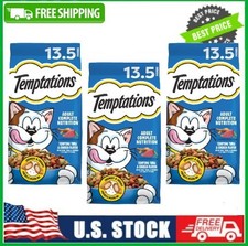 3 BAG Temptations Adult Dry Cat Food Tempting Tuna Chicken Flavor, 13.5 lb Bag