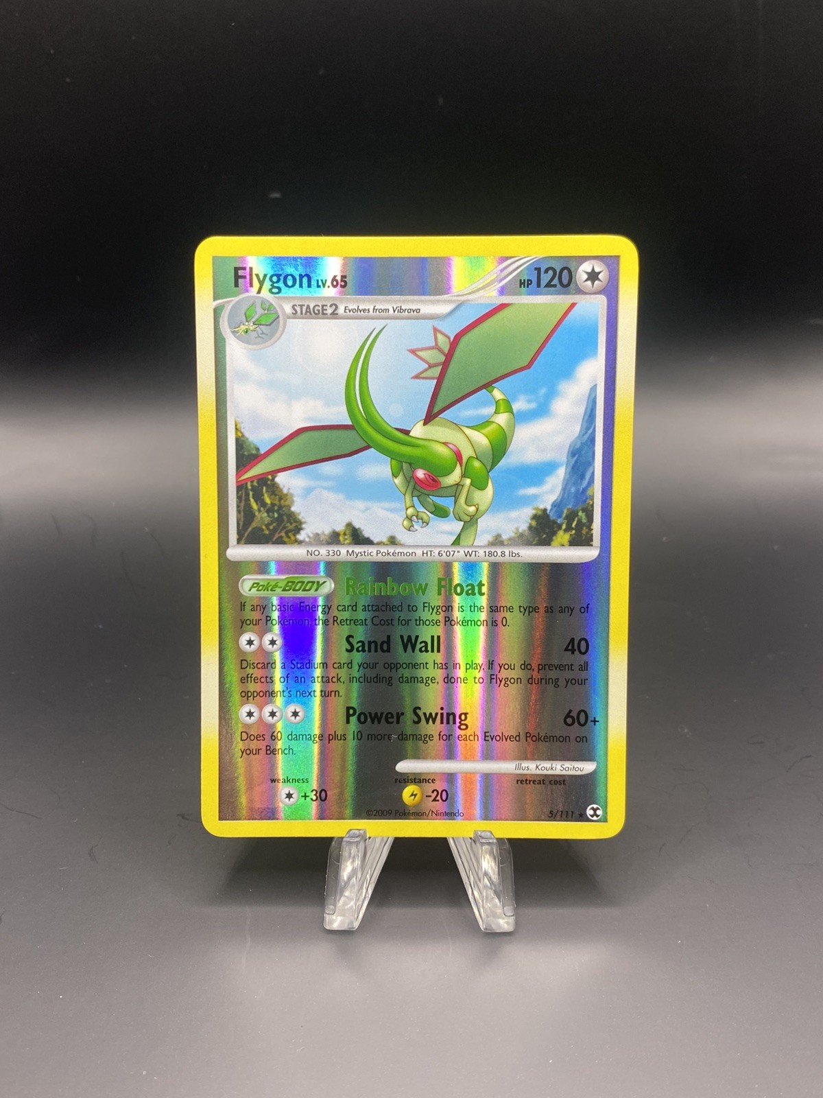 Flygon 5/111 Rising Rivals 2009 Reverse Holo Rare Pokemon Card NM