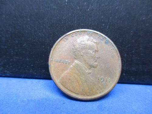 1911 S Lincoln Wheat Cent 1C Copper Coin Nice XF