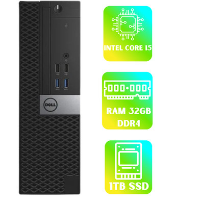 DELL Desktop Computer PC i5,Up to 64GB RAM, 2TB m.2 SSD,  Windows 11/10, WiFi