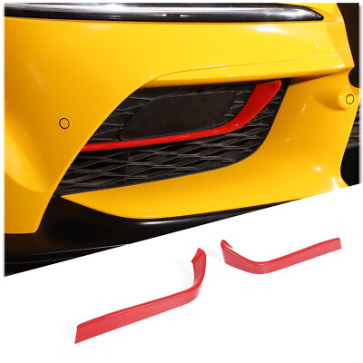 ABS Red Car Front Bumper Side Air Inatek Trim Strip For Toyota Supra 2019-2025