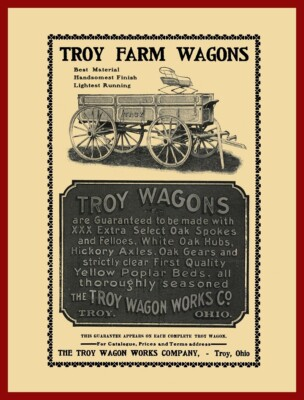 #ad #ad 1905 Troy Wagon Works of Troy OhiO NEW METAL SIGN: 12 x 16quot; $34.88